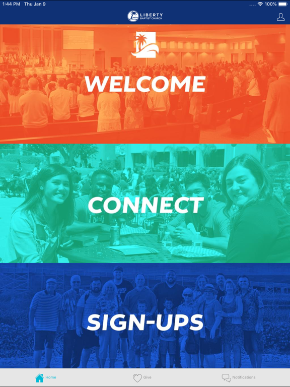 Liberty Baptist Newport Beach iPad screenshot 2 - Lifestyle app