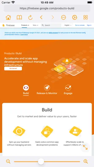 Capture d'écran de Desktop Browser • Zoomable sur iPhone 2