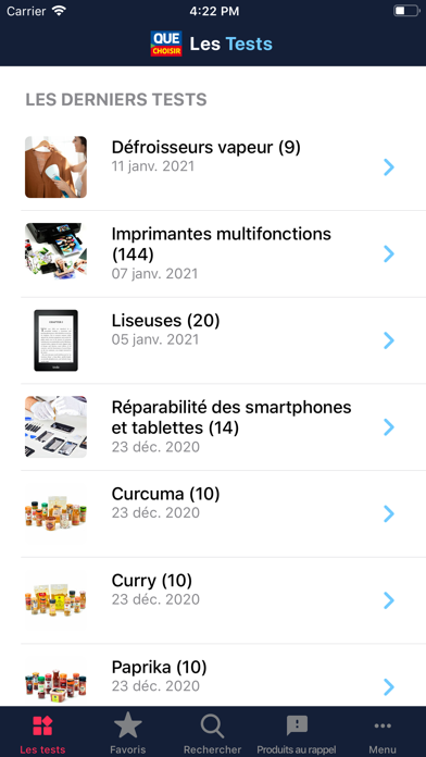 Screenshot #1 pour Tests comparatifs