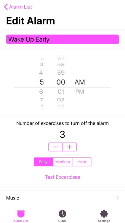 Mathe Alarm Clock