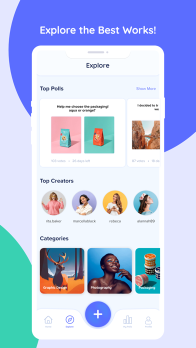 Dzain: Your Design Polling App Screenshot