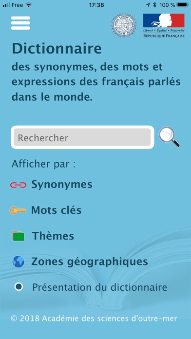 Dictionnaire Francophonie iPhone screenshot