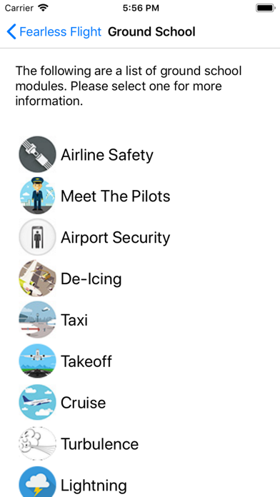 Fearless Flight iPhone screenshot 2 - Travel app