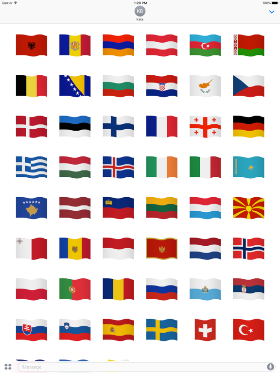 Screenshot #5 pour Euro Flags: animated stickers