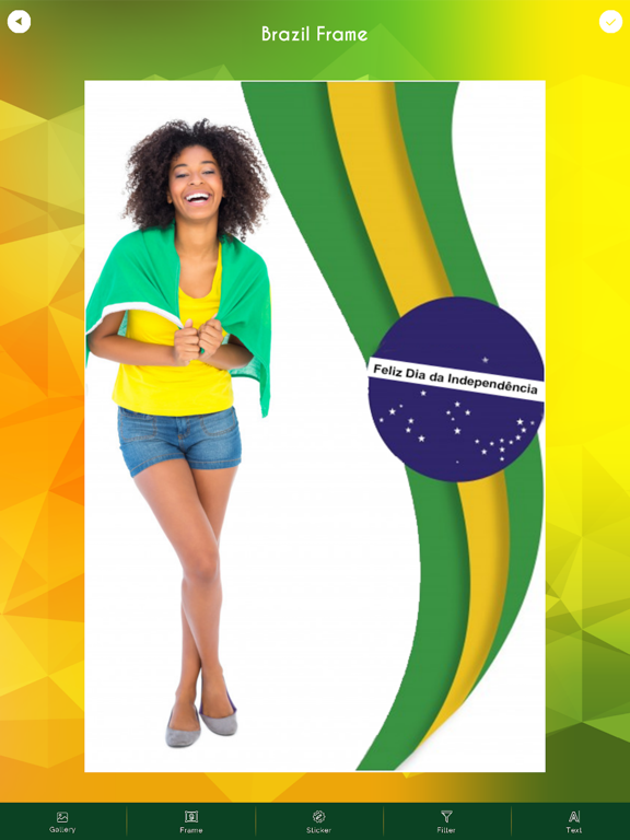 Brazil Independance Day Frame iPad screenshot 5 - Photo & Video app