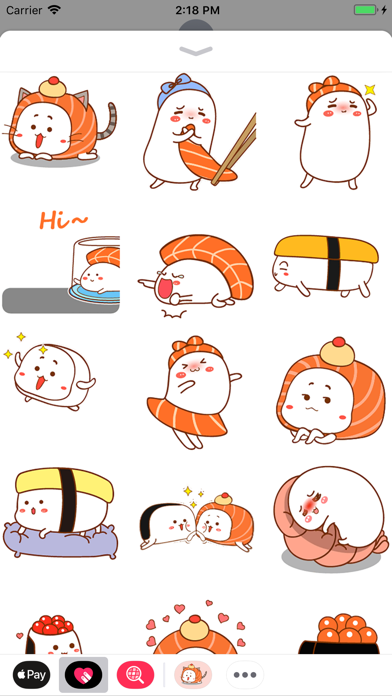 Screenshot #1 pour Happy Sushi Animated Stickers
