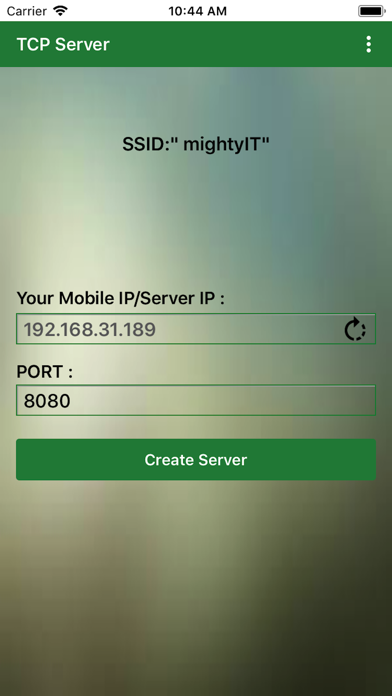 TCP Server Screenshot