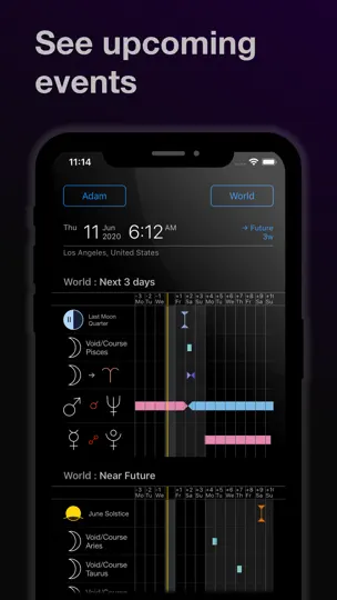 Screenshot von Time Nomad Astrology Charts auf dem iPhone 4