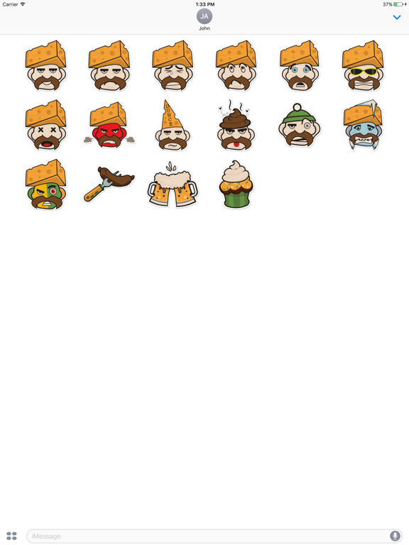 Screenshot #4 pour Cheddar Head Sticker Pack