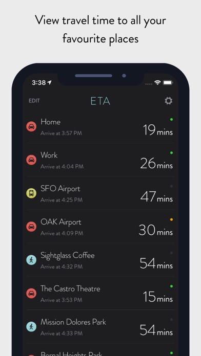 ETA - GPS & maps driving times Screenshot