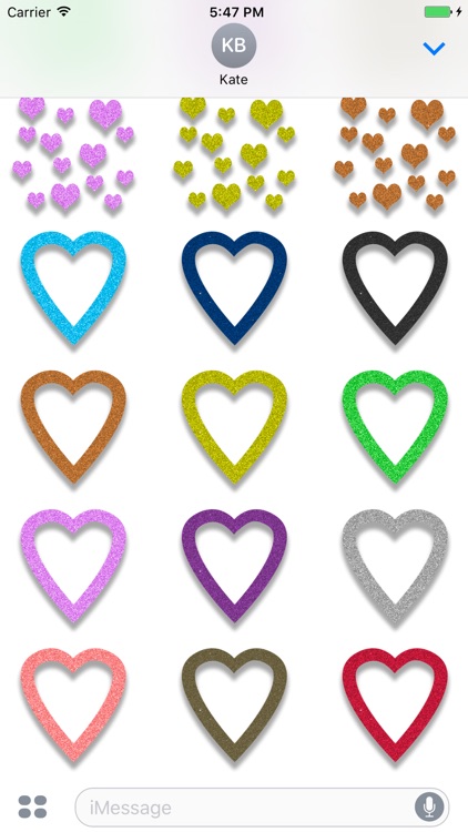 Glitter Heart Stickers screenshot-7