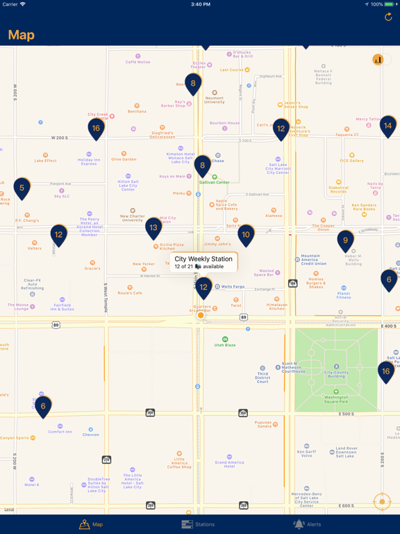 SLC Bike iPad screenshot 2 - Travel app