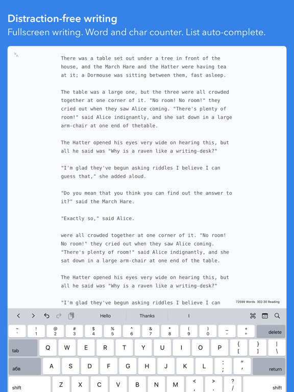 Screenshot #5 pour iWriter