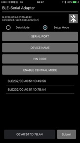 BLE to Serial Terminal screenshot
