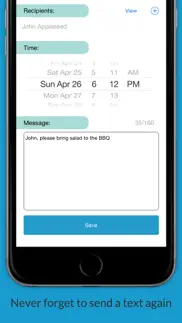 smsclerk: send your text later iphone screenshot 1