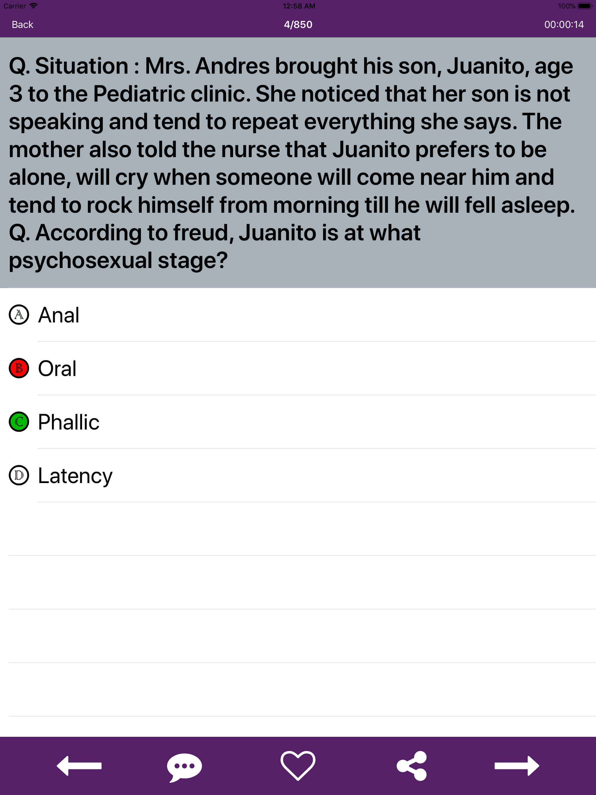 Psychiatric Nursing Mock Exam screenshot 16
