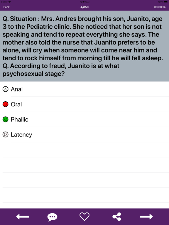 Psychiatric Nursing Mock Exam iPad screenshot 6 - Education app