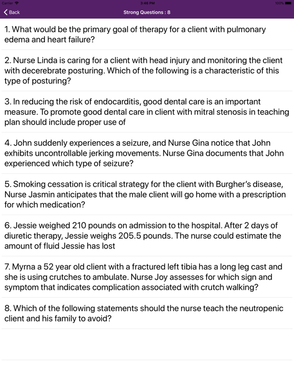 Fundamentals of Nursing Mock iPad screenshot
