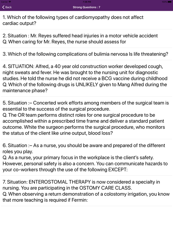 Medical Surgical Nursing Mock iPad screenshot 7 - Education app
