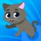 Stretch the cute mum cat across obstacles to rescue the cute kittens and help them reach safety