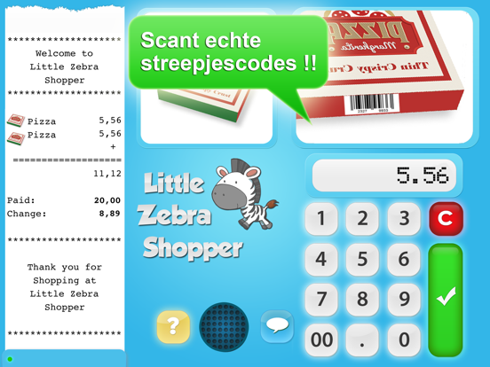 Little Zebra Shopper Gold iPad app afbeelding 4