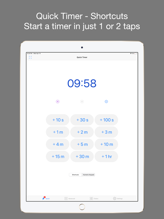 1Timer - Voice Timer iPad screenshot 2 - Utilities app