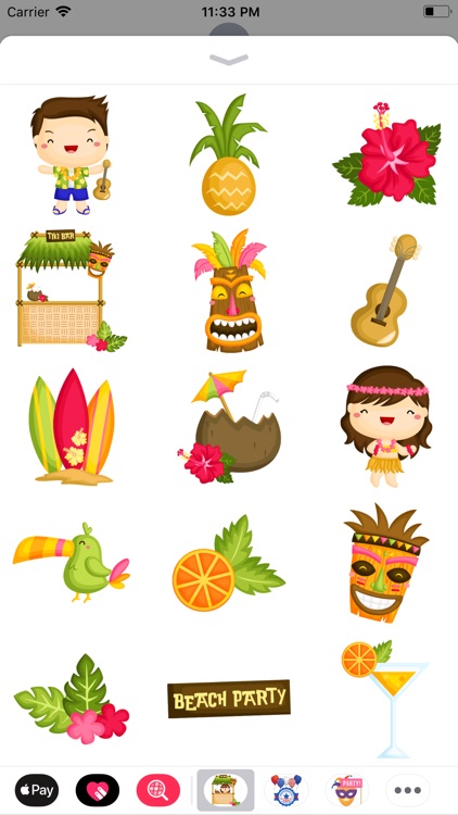Summer Beach Fun Stickers