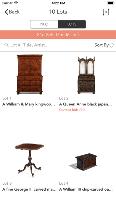 The Pedestal Auctions Screenshot