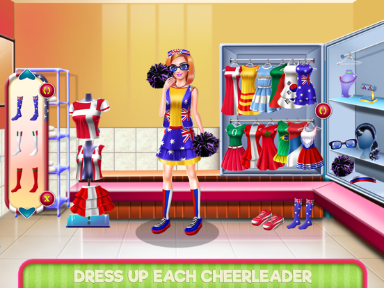 Soccer Cheerleaders Dressup iPad screenshot