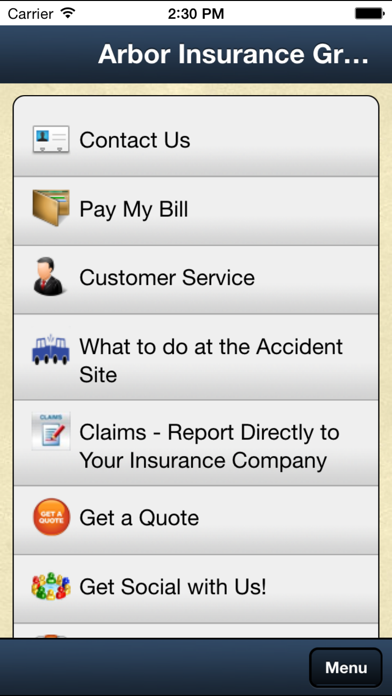 Arbor Insurance Screenshot