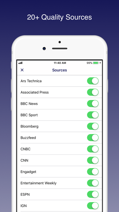 Screenshot #2 pour Newsflow: Real News Feed
