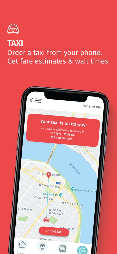 HotSpot Parking - Witness the integrated taxi service where users can track their ride on a dynamic map and view real-time estimated arrival times.