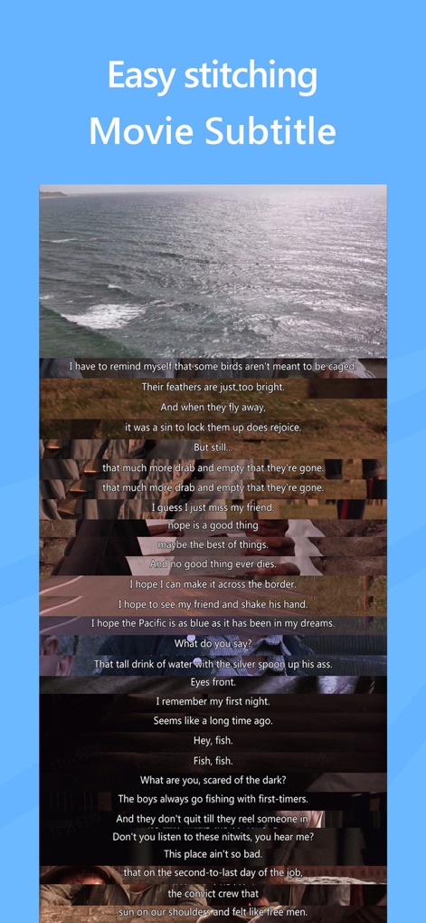 StitchPics-Stitch Screenshots - This tool simplifies combining movie subtitles and creates extended, visually engaging long pictures from sequential media content.