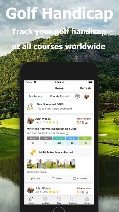 Golf Handicap - Online Golf Screenshot