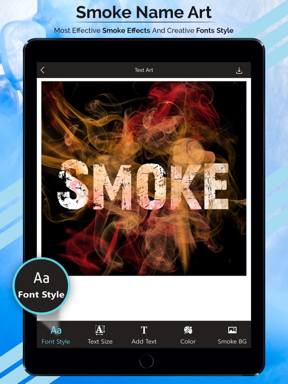 smoke effect name art app price drops smoke style font