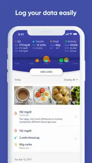 glucose buddy diabetes tracker iphone screenshot 2