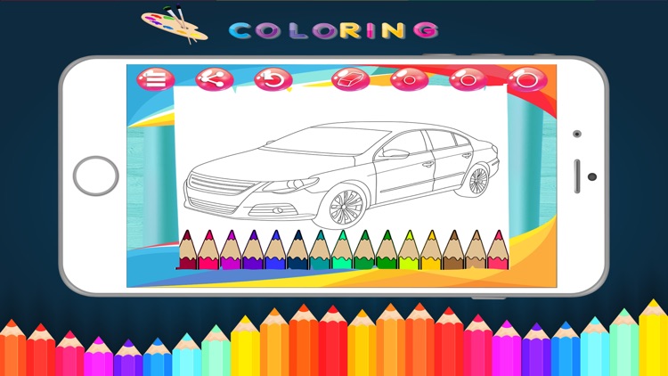 Cars coloring book - kids Game screenshot-6