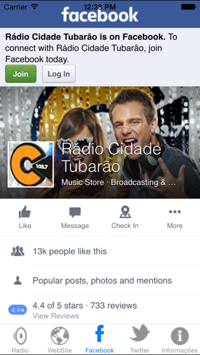 Rádio Cidade Tubarão FM Screenshot