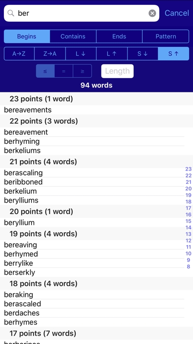 Lexica Word Finder for Scrabble Pro screenshot 2