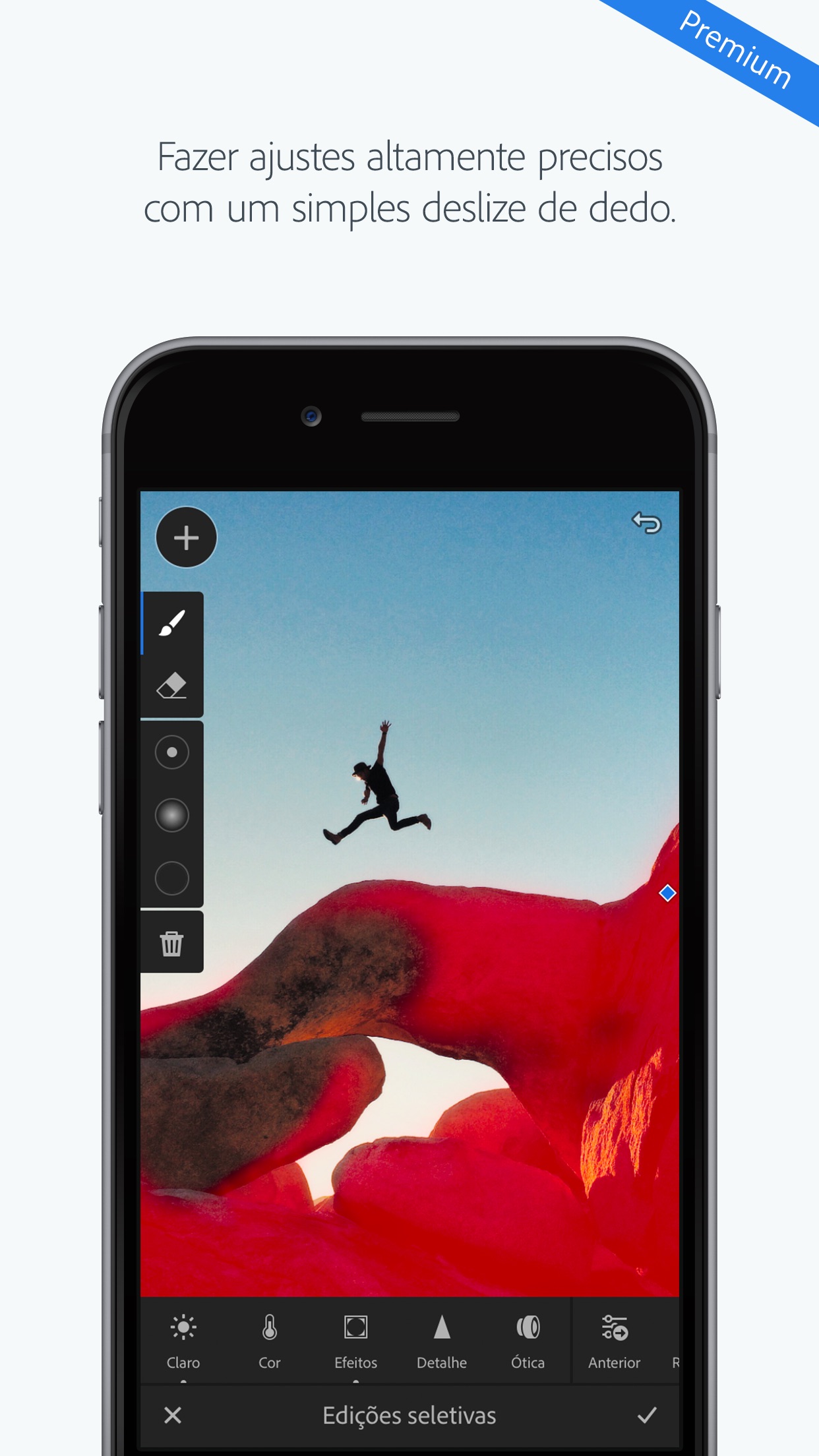 Screenshot do app Adobe Lightroom CC