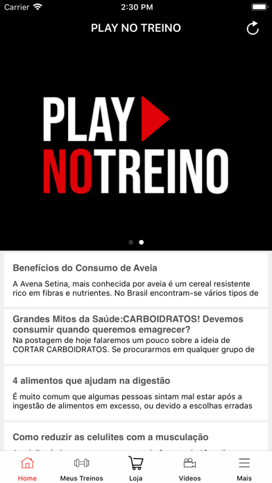 PLAY NO TREINO Screenshot