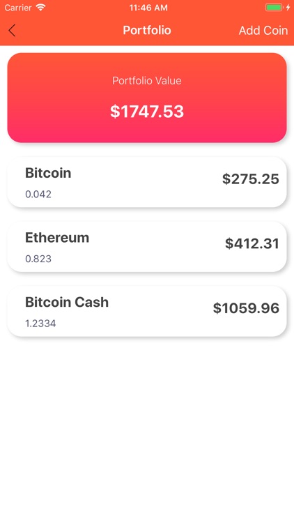 Folio - Track Cryptocurrency