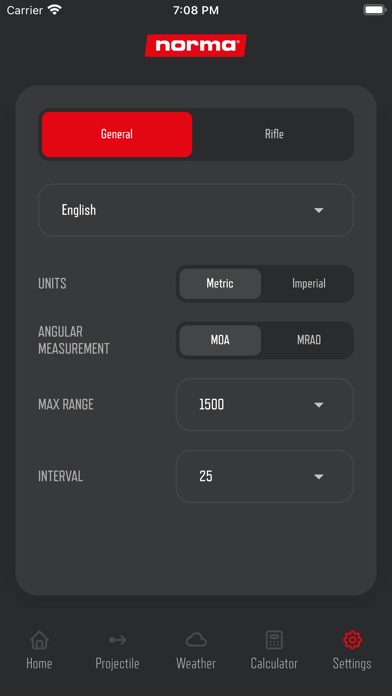 Norma Ballistics Screenshot