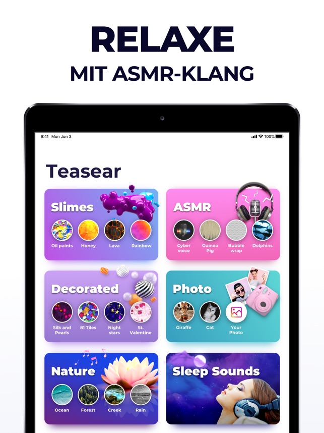 TeasEar - ASMR Schleim Spiele im App Store