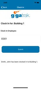 GigaTrak® Time Keeping System screenshot #3 for iPhone