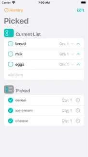 picked - shopping & checklist iphone screenshot 1