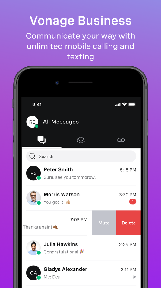 #1. Vonage Business Communications (iOS) By: Vonage
