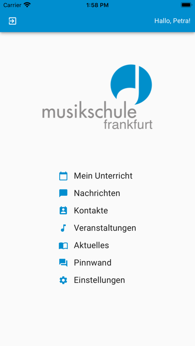 Musikschule Frankfurt Screenshot