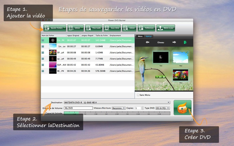 Screenshot #1 pour Power DVD Burner - Create DVD