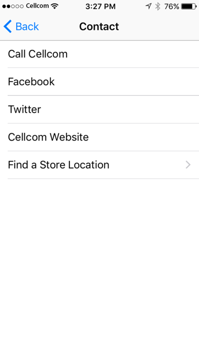 myCellcom App Screenshot